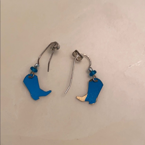 Claire’s Western Cowboy Boot Dangling Earrings - Picture 2 of 4